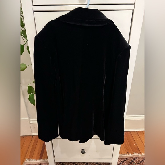 JS Collections elegant black velvety
 tie-front blazer size 12 - Picture 7 of 7